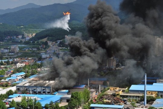 춘천 후평공단 큰불… 13억 재산 피해