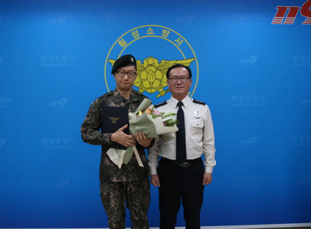 [횡성]주차장 차량가스 누출사고 예방 육군 11사단 양도연 상사 표창