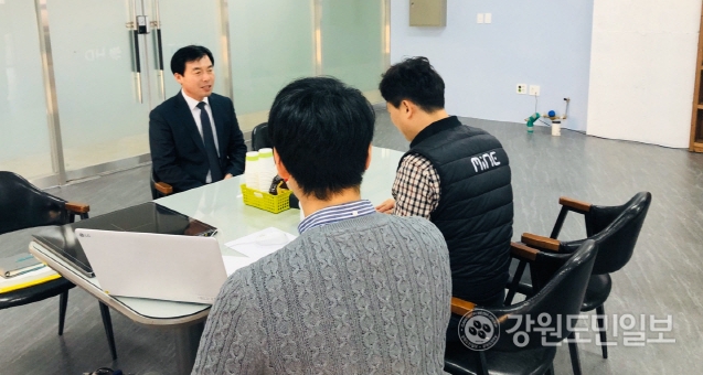 정재경 강원중기청장 원주 에이치디티 방문