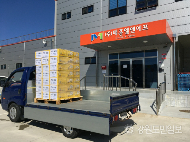 양양 매홍엘앤에프 대구 의료봉사자에 간식 기부