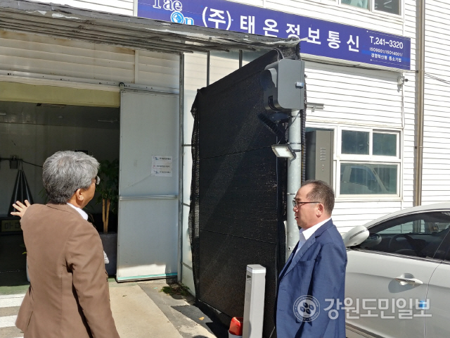 신동준 강원조달청장, 춘천 태온정보통신 방문 및 생산현장 점검