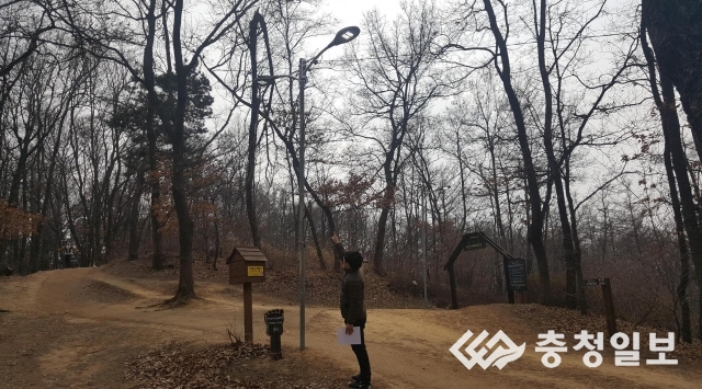 천안시, 봉서산 등산로 LED가로등으로 교체