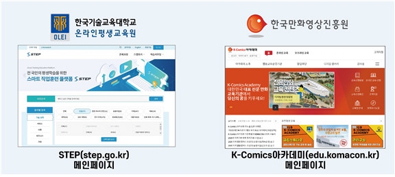 한기대 온라인평생교육원ㆍ한국만화영상진흥원 업무협약 체결
