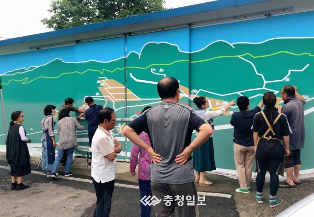 단양 적성면 상2리, 대형 마을 자랑지도 그려
