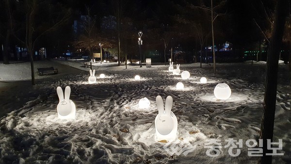 충주 호암지 빛의 윤슬로 더 반짝인다