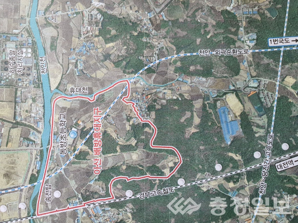 아산 배방휴대지구 도시개발사업 토지주 국도  21호 우회도로 공사비 부담 반발