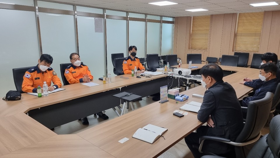보은소방서장, 오션브릿지(주) 기업인 간담회 실시
