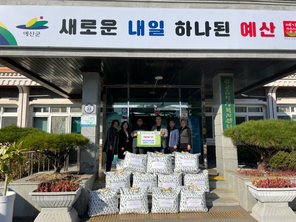 예산군 삽교읍 내포선한이웃교회, 사랑의 이불세트 기탁