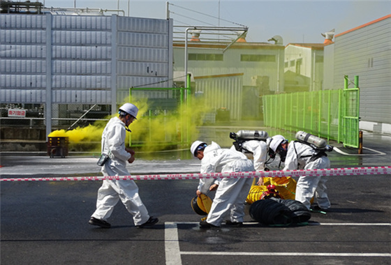 대륙제관 부탄가스캔 충전소에서 안전한국훈련