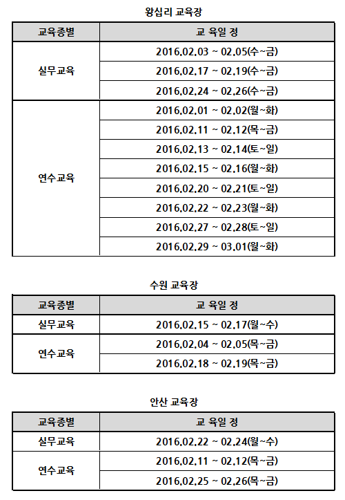 새대한공인중개사협회, 2월 실무·연수·직무교육 일정 공지
