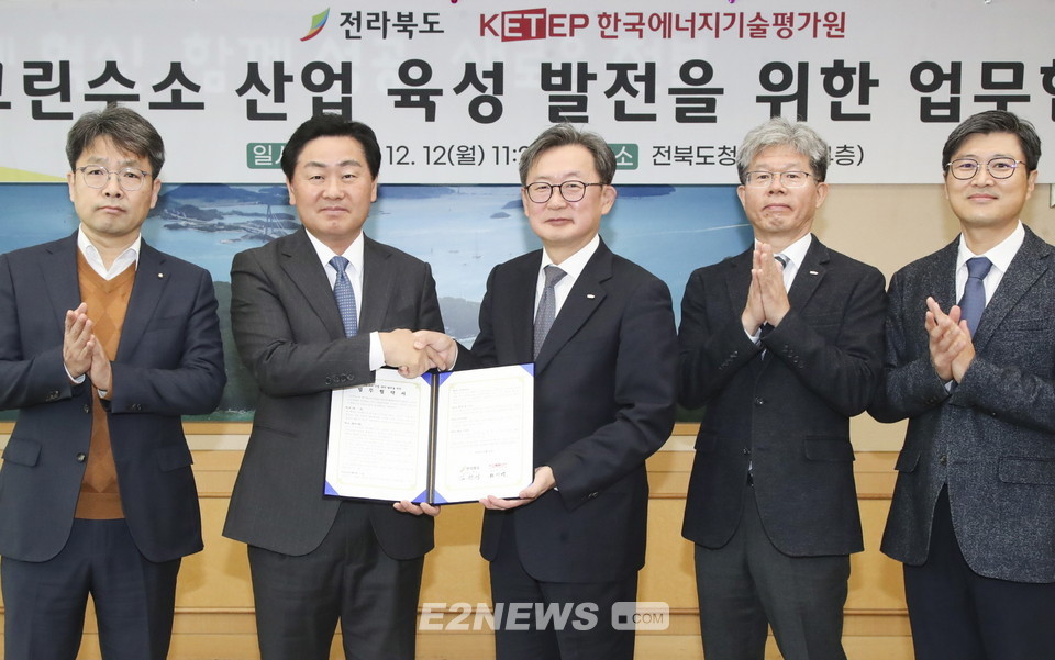 에기평-전라북도, 그린수소 산업육성 협업