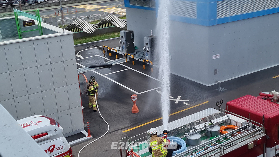 마산자유지역 수소충전소 가스사고 대응 합동훈련