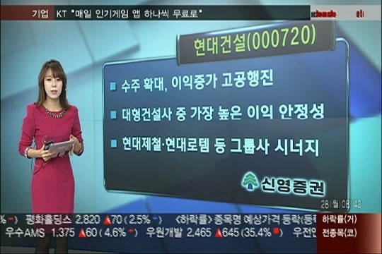 (종목스탠바이)현대건설 외 7종목