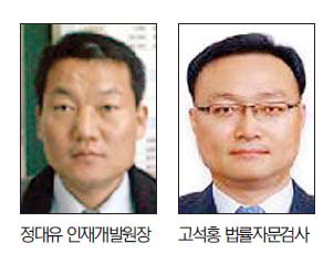 정대유 市인재개발원장·고석홍 법률자문검사 임용