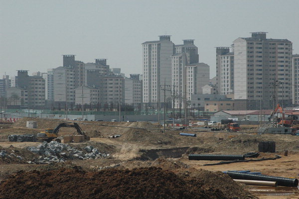 소사벌지구 공사장 먼지 풀풀 주민 고통