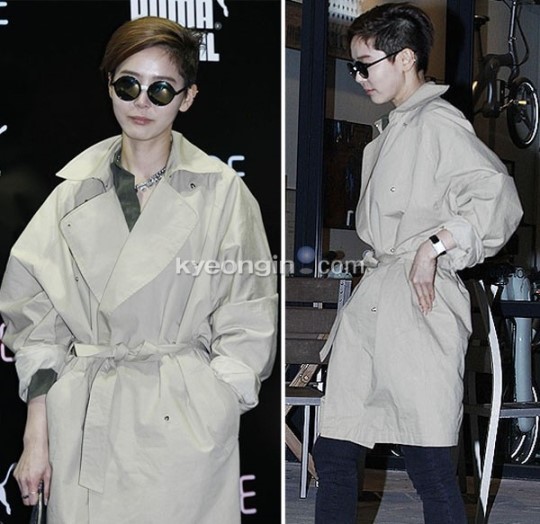 [경인포토]김나영 반삭  헤어스타일-트렌치 코트 카리스마 폭발