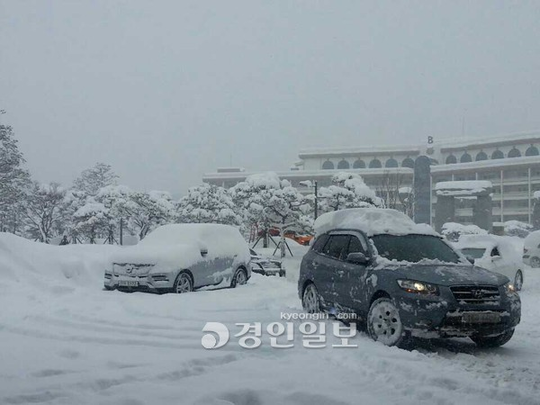 [경인포토]강원 영동 나흘째 폭설… 설악산·오대산 입산 전면통제