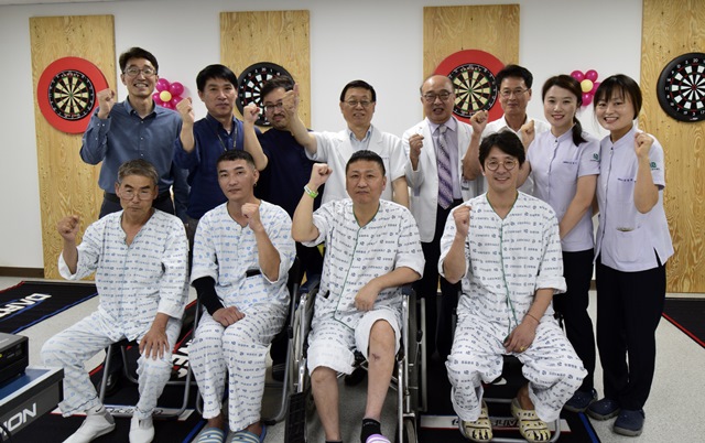 근로복지공단 창원병원, 재활스포츠 다트 실시