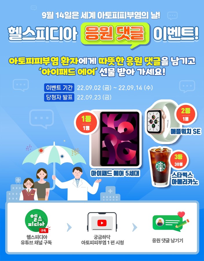 JW중외제약, 아토피피부염 환자 응원 유튜브 이벤트 진행
