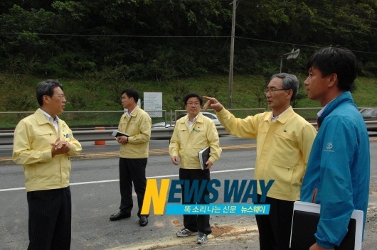 권민호 거제시장 태풍 산바 피해 현장 방문