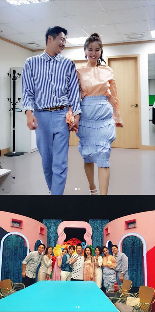 장영란, 남편 한창과 아내의 맛 촬영 인증샷 커플룩 입고 신나게