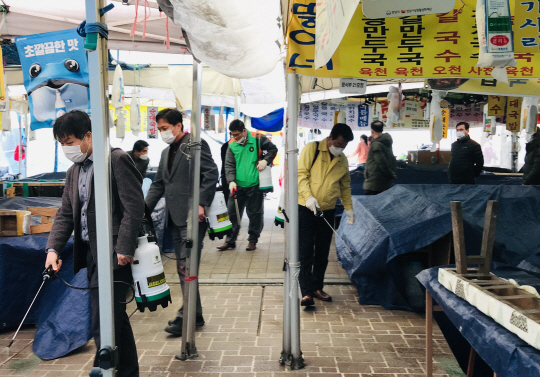 성남시, 모란민속5일장터 긴급 방역