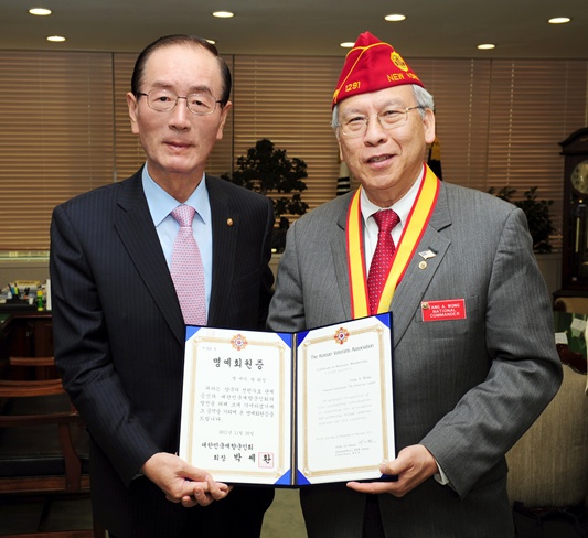美 재향군인회장단 일행, 향군방문