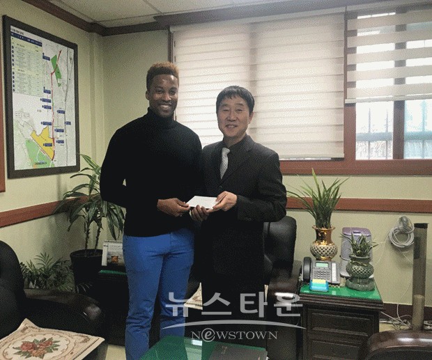 오산중고등학교, 평택시 신장동 화재피해 가구에 성금 전달