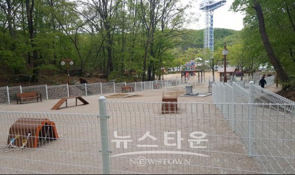 성남시, 율동·중앙공원 반려견 놀이터 새 단장