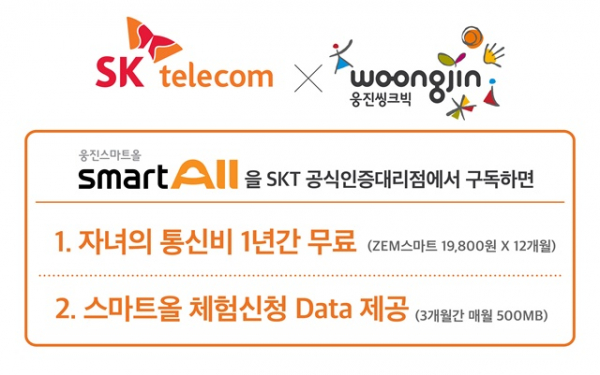 SK텔레콤, 웅진씽크빅과 교육 구독 상품 사업 맞손