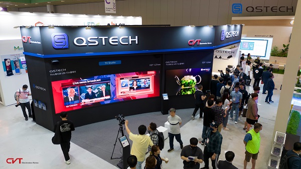 ㈜씨브이티일렉트로닉스코리아, 2023 KOBA 전시회서 QSTECH LED 디스플레이 선보여