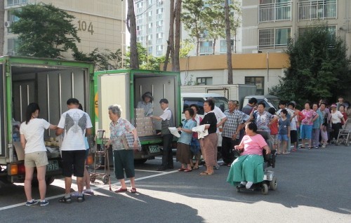 아산시 온양3동, ‘사랑의 식품 나눔 행사’ 가져