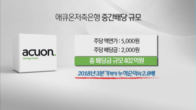 애큐온 저축은행, 고배당 논란...미국계 사모펀드 주머니로