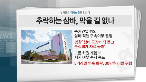 [부자들은 경제신문을 읽는다] 삼바, 분식회계 자료 증거인멸 혐의…당분간 관망, 악재 해소 후 대응