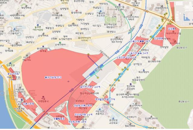 용산정비창포함 한강로동·이촌2동 일부 토지거래허가구역 지정