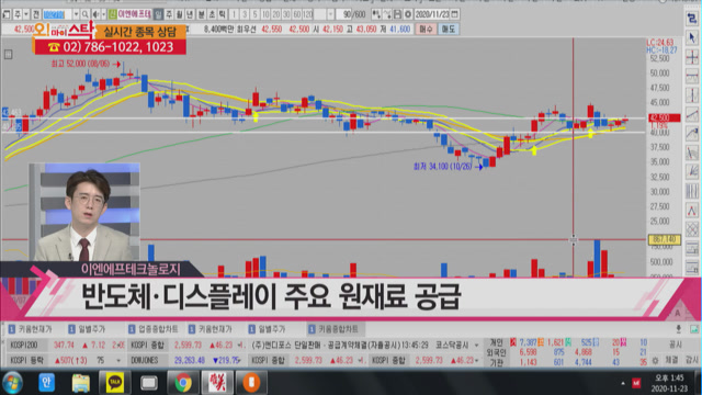 [집중! 시세포착!] 삼성전자 반도체 공정 투자 기대감에 호조 예상! <이엔에프테크놀로지>