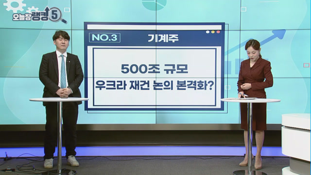 [오늘장 랭킹5] 21C 마셜플랜 우크라 재건주, 탑픽 종목은?
