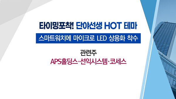 [매매의 기술] 글로벌 OLEDoS 패널 시장서 기술력 부각 APS홀딩스 vs 삼성과 로봇 자동화 솔루션 독점 계약 부각 이삭엔지니어링