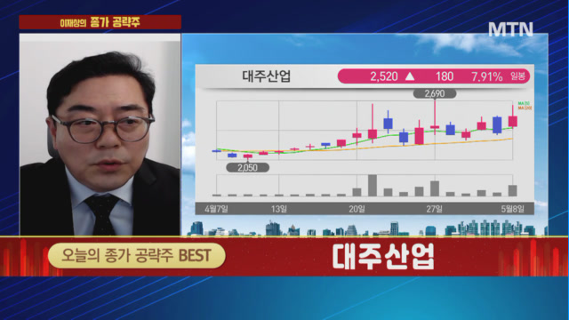 [이재상의 종가 공략] 오늘의 종가 공략주 BEST <대주산업>
