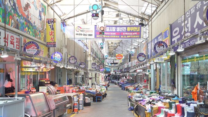 부안상설시장 증발냉방장치 설치 완료