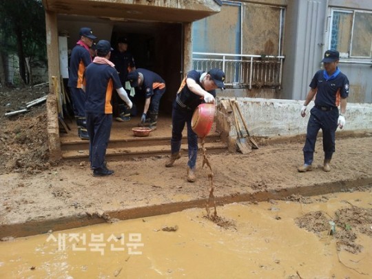 익산소방서, 지원인력 파견구슬땀