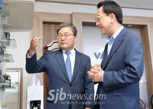 이상직 중진공 이사장 비나텍 방문 현장 목소리 청취