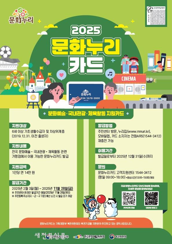 통합문화이용권 13→14만원 지원금 인상