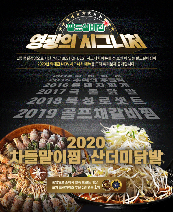 팔도실비집, 2020 시그니처 메뉴 차돌말이찜과 산더미닭발 출시