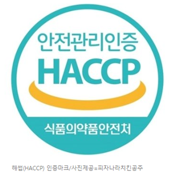 피자나라치킨공주, 안전한 먹거리 위한 필수 선택 HACCP 인증 유지