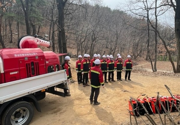 안양 동안구, 비봉산 세심천 일원서 산불 진화 모의훈련