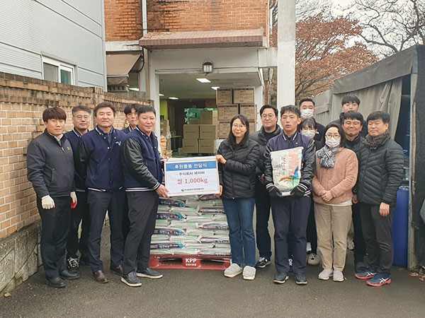 정만호 제이비 대표, 하남장애인 직업재활센터에 쌀 100포 전달