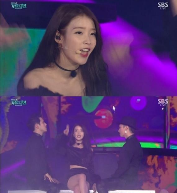 아이유, 스물셋 방송 최초 공개 섹시+강렬 (SBS 가요대전)