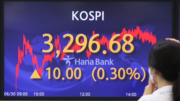 개인 매수에 코스피 0.3% 상승…3,290대 마감