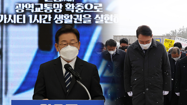 이재명 부산, 윤석열 호남…열세 지역 경쟁